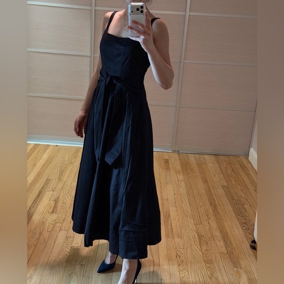 NWT TOCCIN Cady Tie Front Corset Midi Dress in sz. 0 - Picture 4 of 17